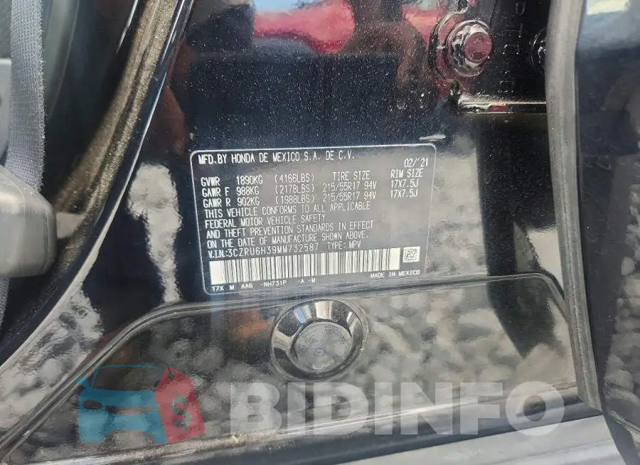 3CZRU6H39MM732587 Photo# 13