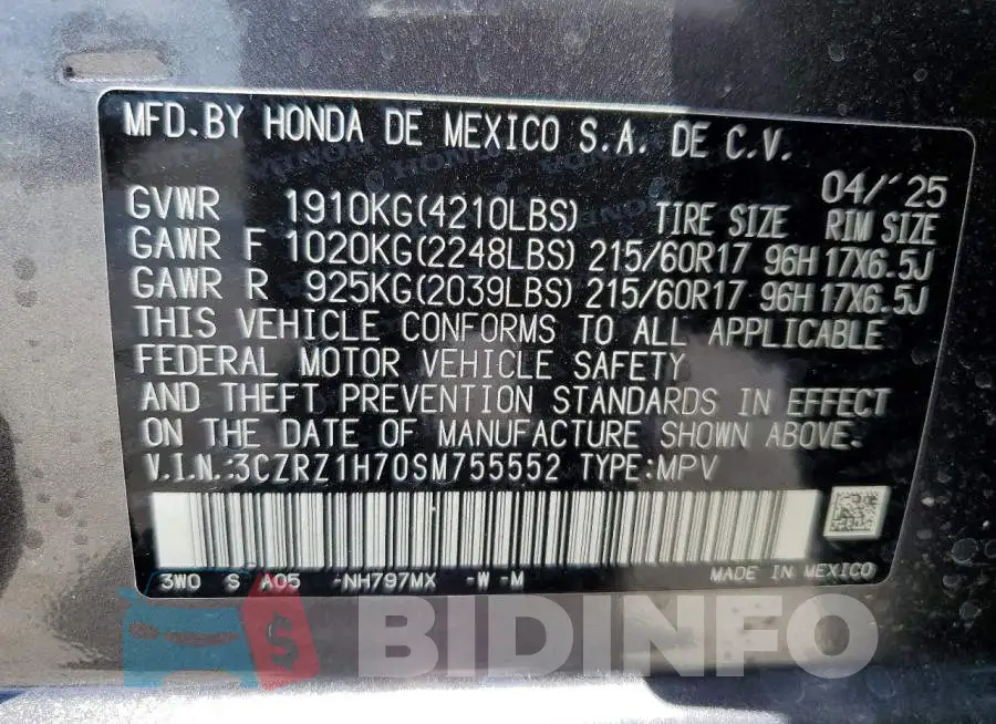 3CZRZ1H70SM755552 Photo# 13