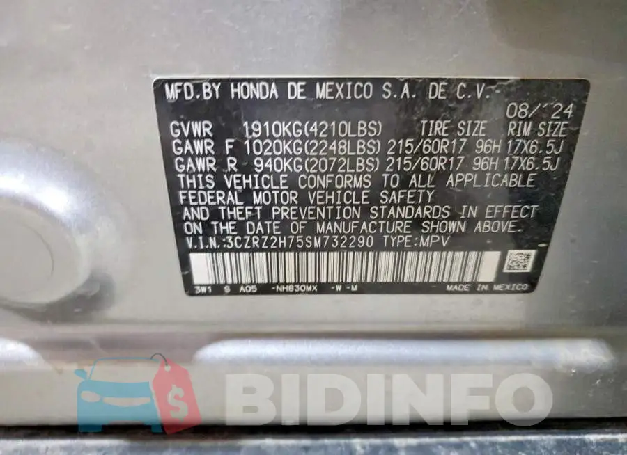 3CZRZ2H75SM732290 Photo# 13