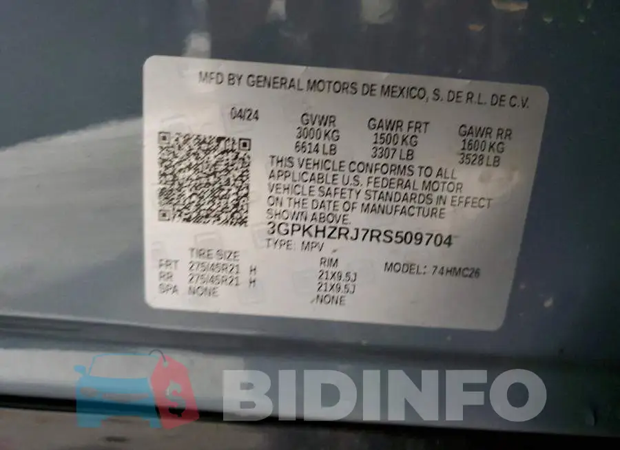 3GPKHZRJ7RS509704 Photo# 13