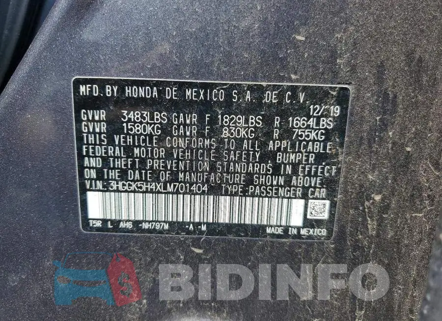 3HGGK5H4XLM701404 Photo# 12