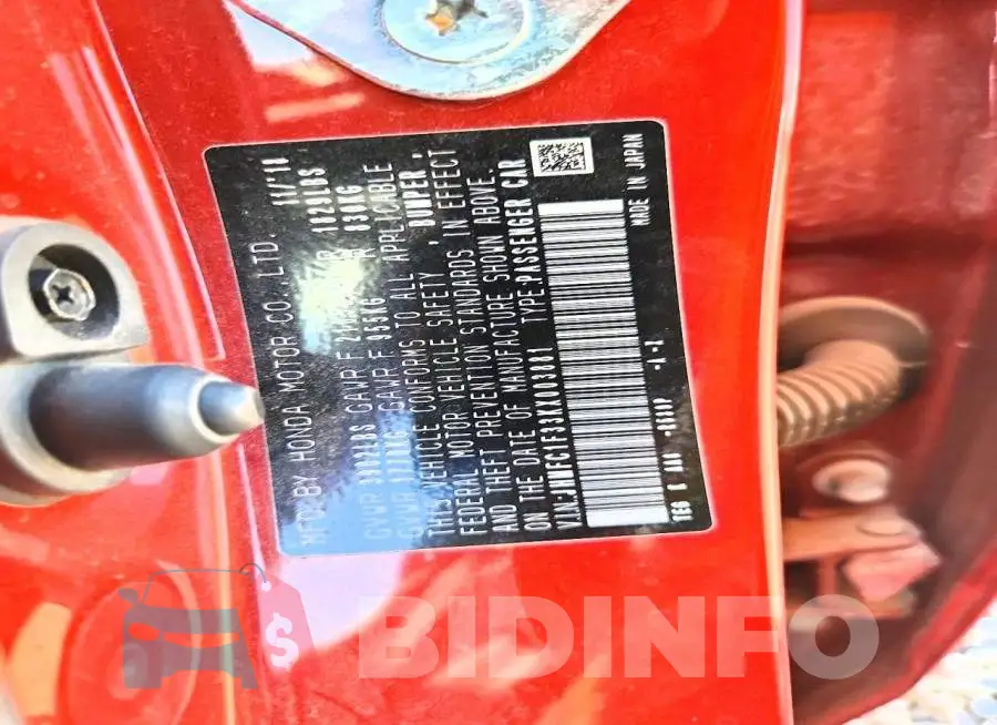 JHMFC1F33KX003881 Photo# 12