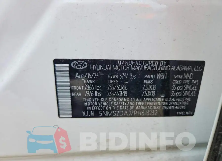 5NMS2DAJ7PH613132 Photo# 12