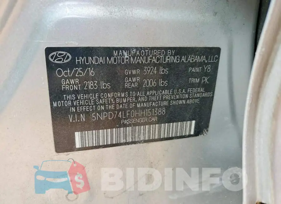 5NPD74LF0HH151388 Photo# 12