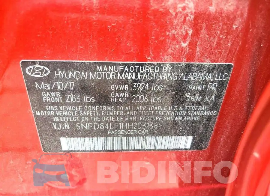 5NPD84LF1HH203138 Photo# 13