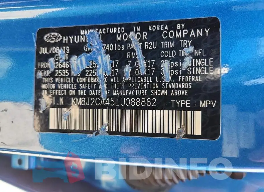 KM8J2CA45LU088862 Photo# 13