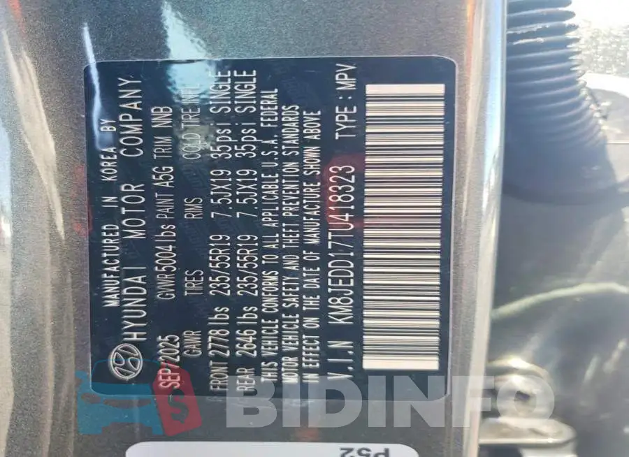 KM8JEDD17TU418323 Photo# 13