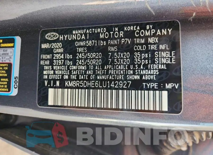 KM8R5DHE6LU142927 Photo# 13
