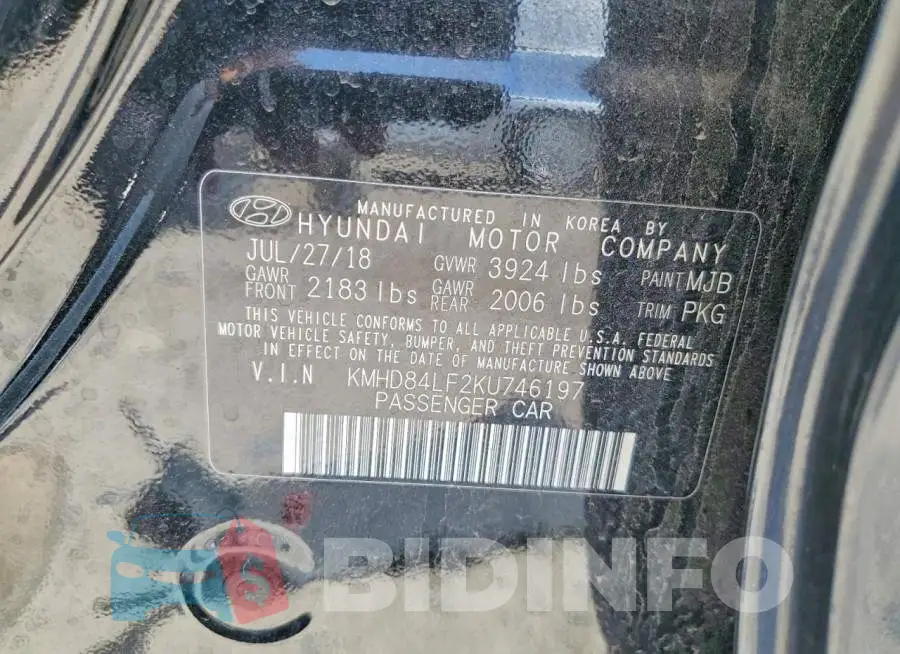 KMHD84LF2KU746197 Photo# 12