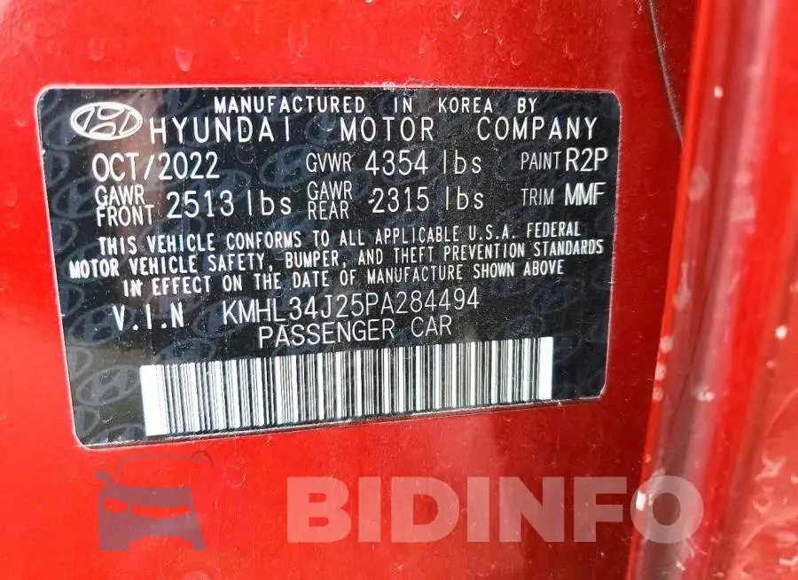 KMHL34J25PA284494 Photo# 12
