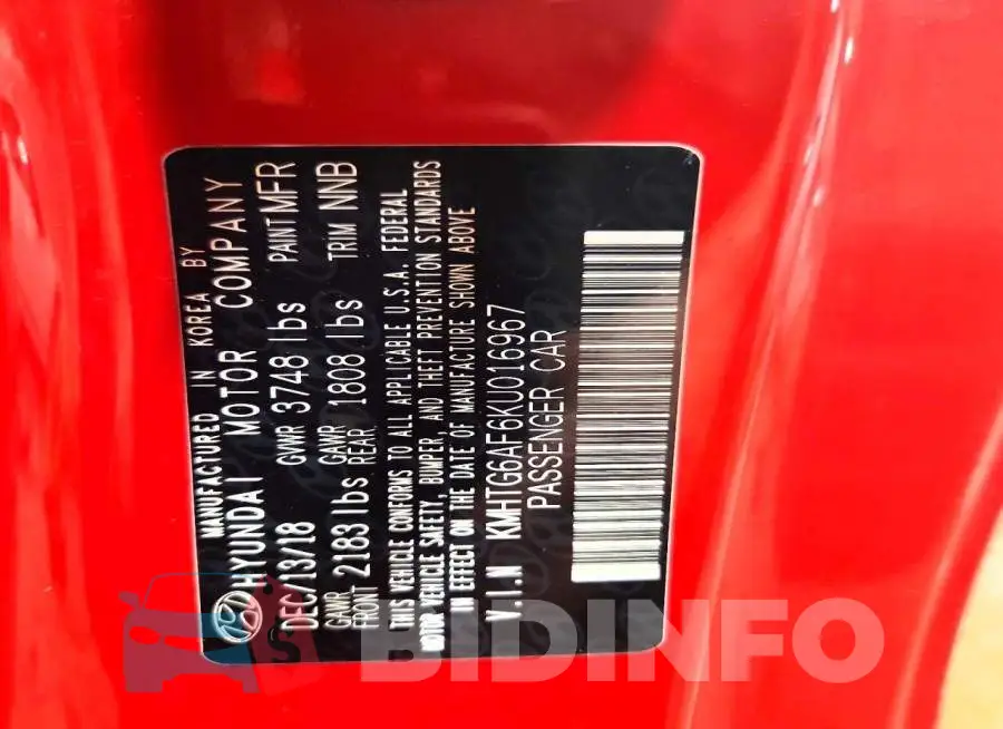 KMHTG6AF6KU016967 Photo# 13