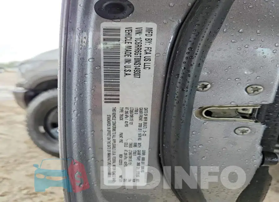 1C6RR6GT8NS149307 Photo# 12
