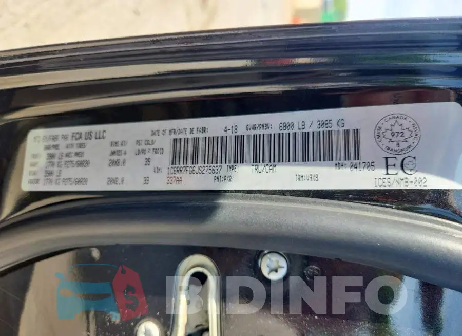 1C6RR7FG6JS275637 Photo# 12