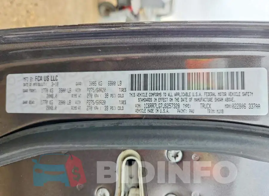1C6RR7LG7JS257328 Photo# 12