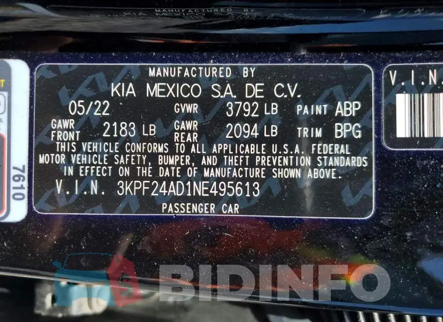 3KPF24AD1NE495613 Photo# 12