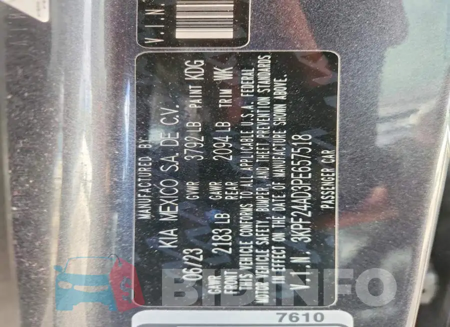 3KPF24AD3PE657518 Photo# 12