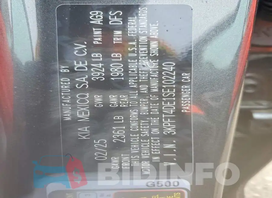 3KPFT4DE1SE102240 Photo# 12