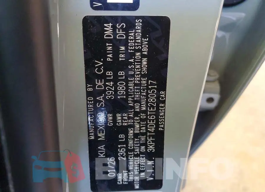 3KPFT4DE6TE280517 Photo# 13