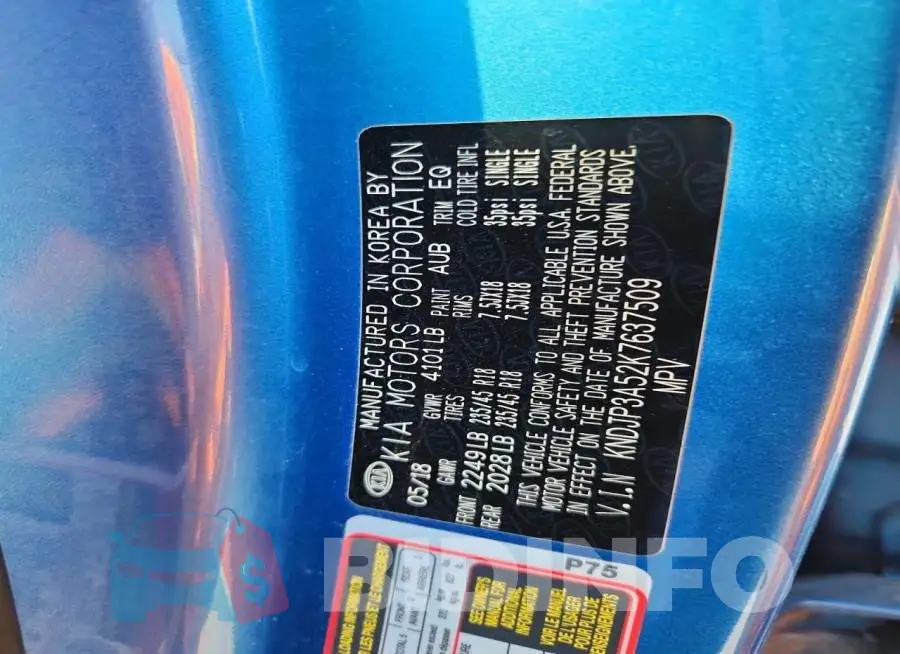 KNDJP3A52K7637509 Photo# 14