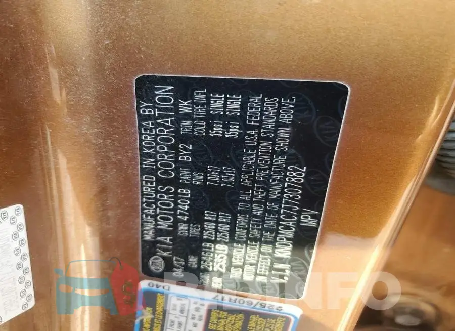 KNDPMCAC7J7307882 Photo# 13