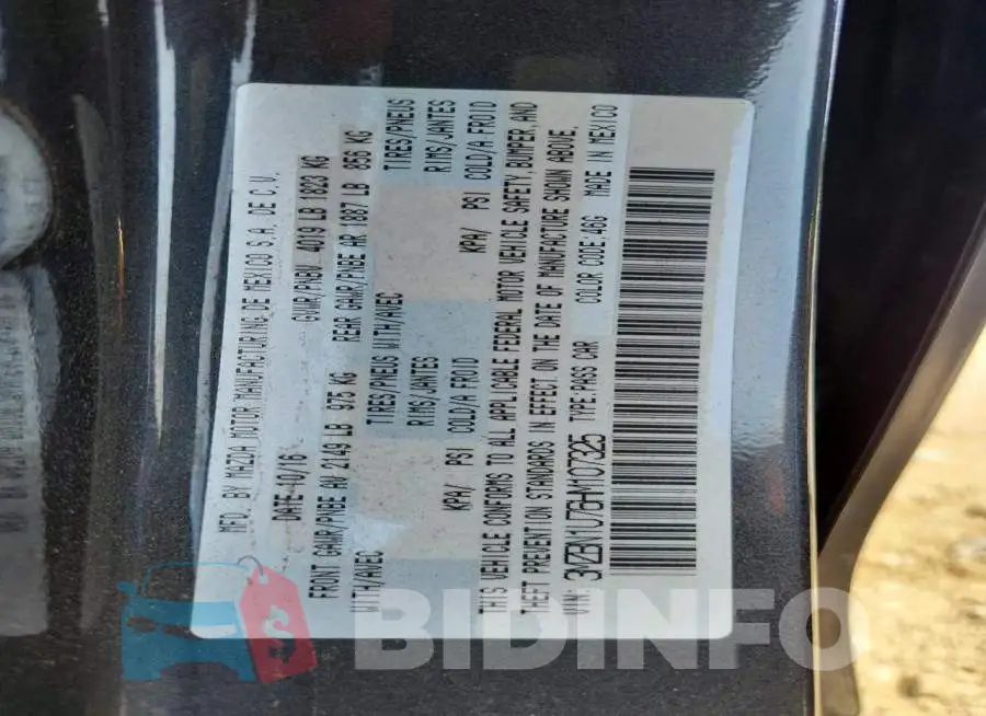 3MZBN1U76HM107325 Photo# 13