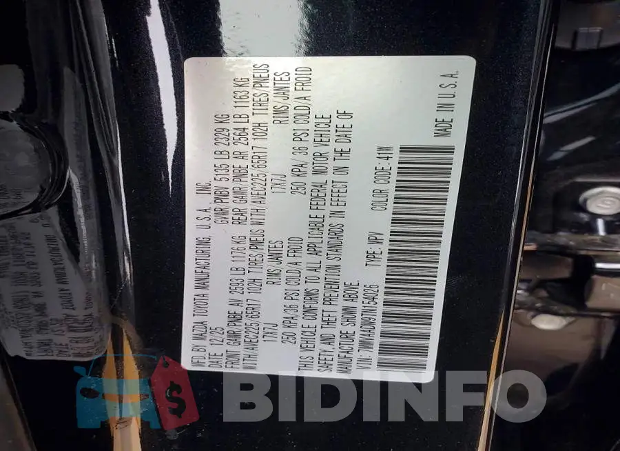 7MMVAADW9TN154026 Photo# 12