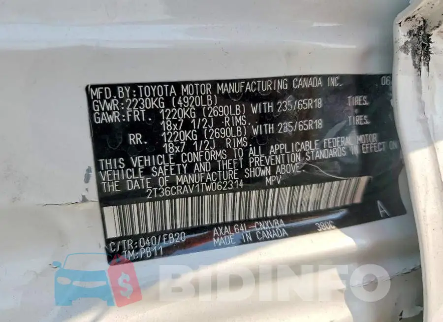 2T36CRAV1TW062314 Photo# 13