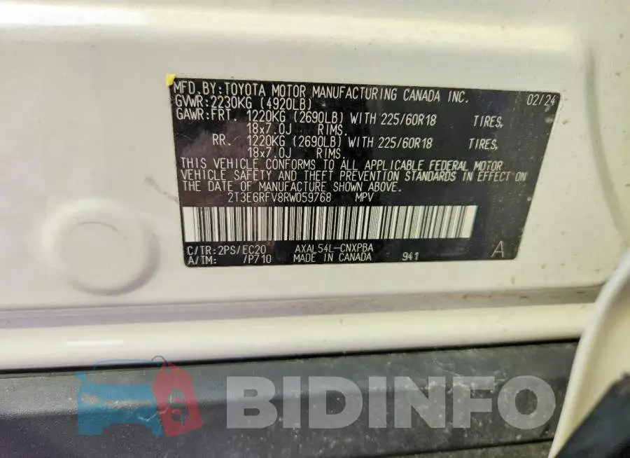 2T3E6RFV8RW059768 Photo# 13