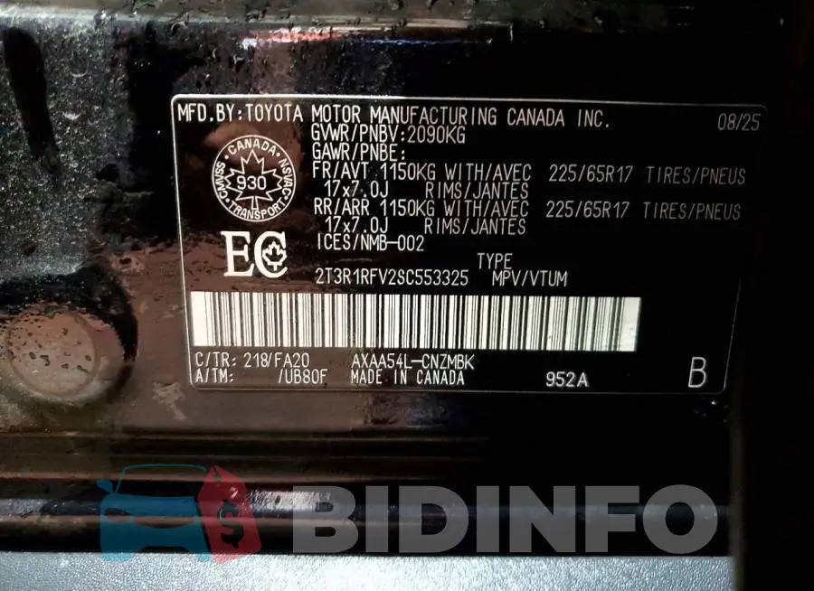 2T3R1RFV2SC553325 Photo# 13