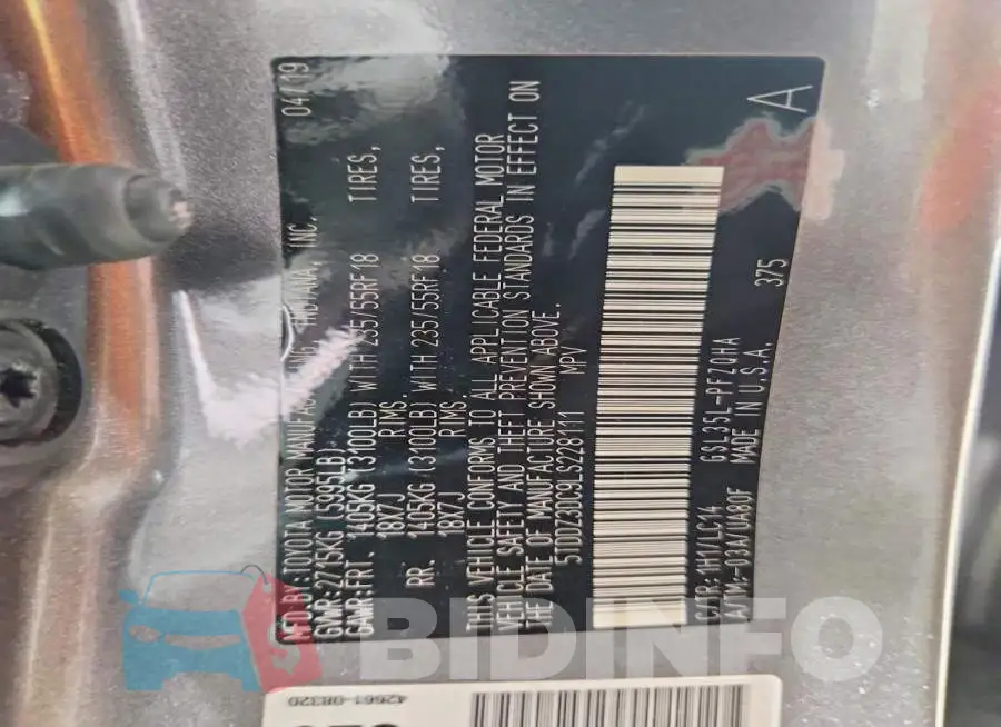 5TDDZ3DC9LS228111 Photo# 13