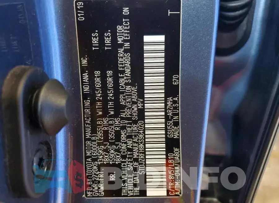 5TDJZRFH8KS964020 Photo# 13
