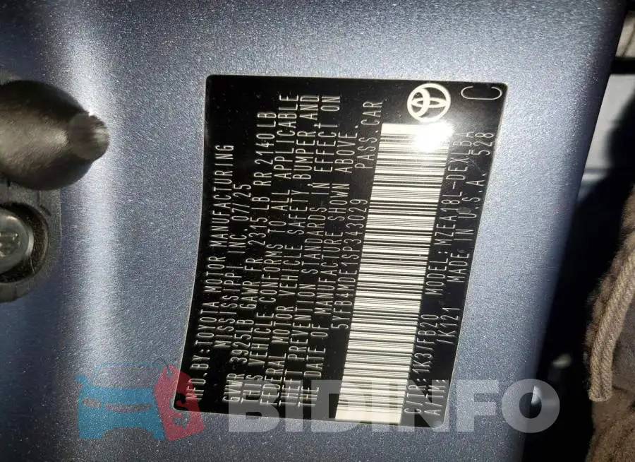 5YFB4MDE1SP343029 Photo# 12