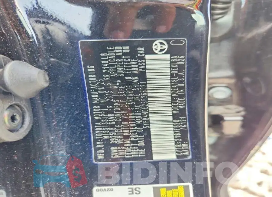 5YFB4MDE2SP268521 Photo# 13