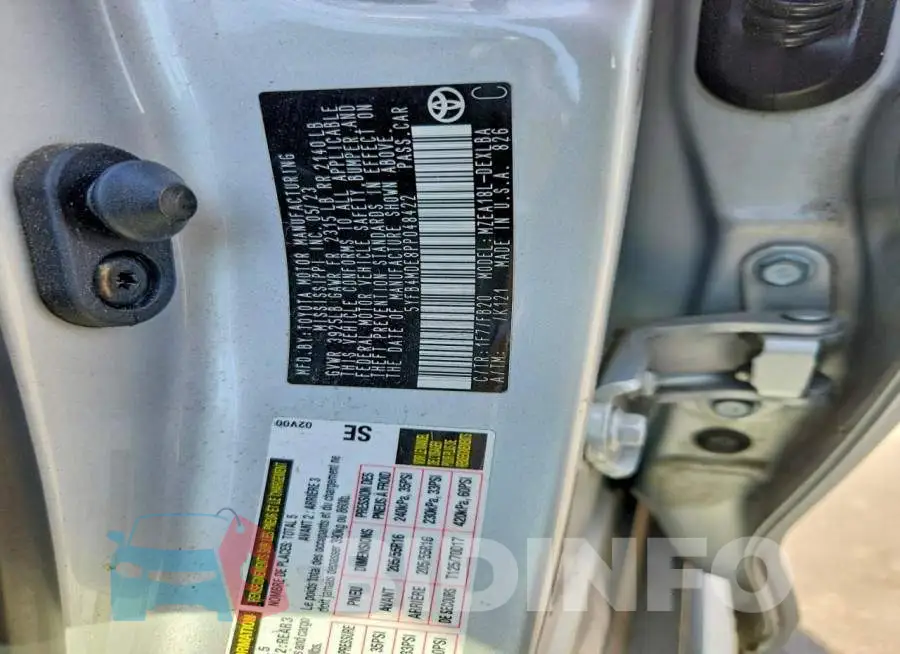 5YFB4MDE8PP048422 Photo# 12