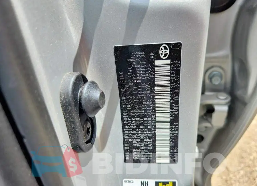 5YFS4MCE9TP267806 Photo# 12