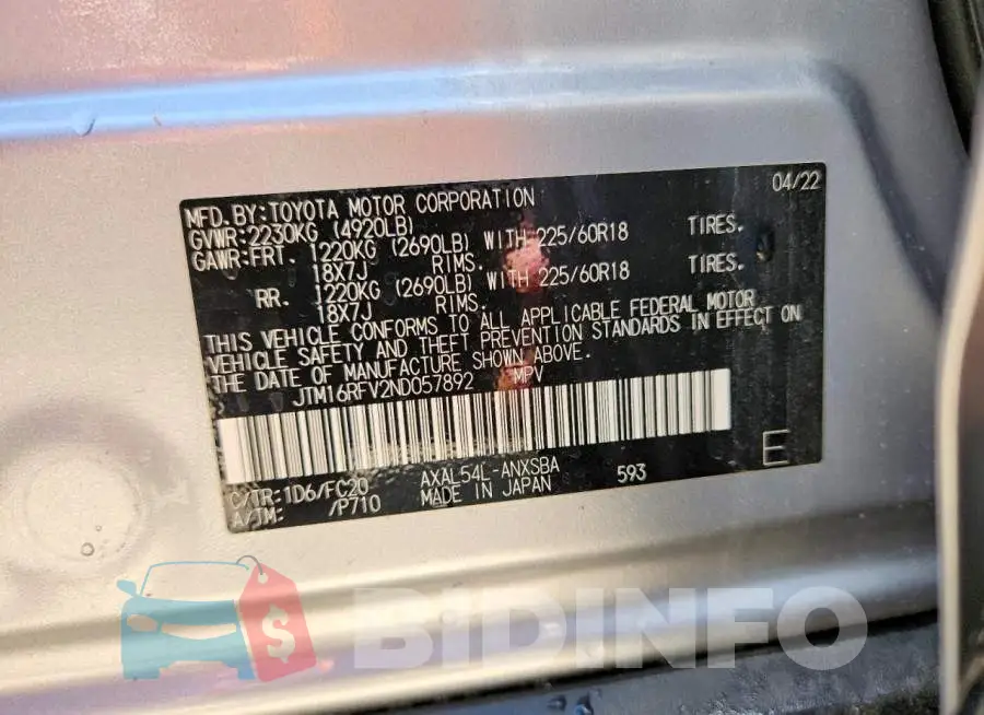 JTM16RFV2ND057892 Photo# 14
