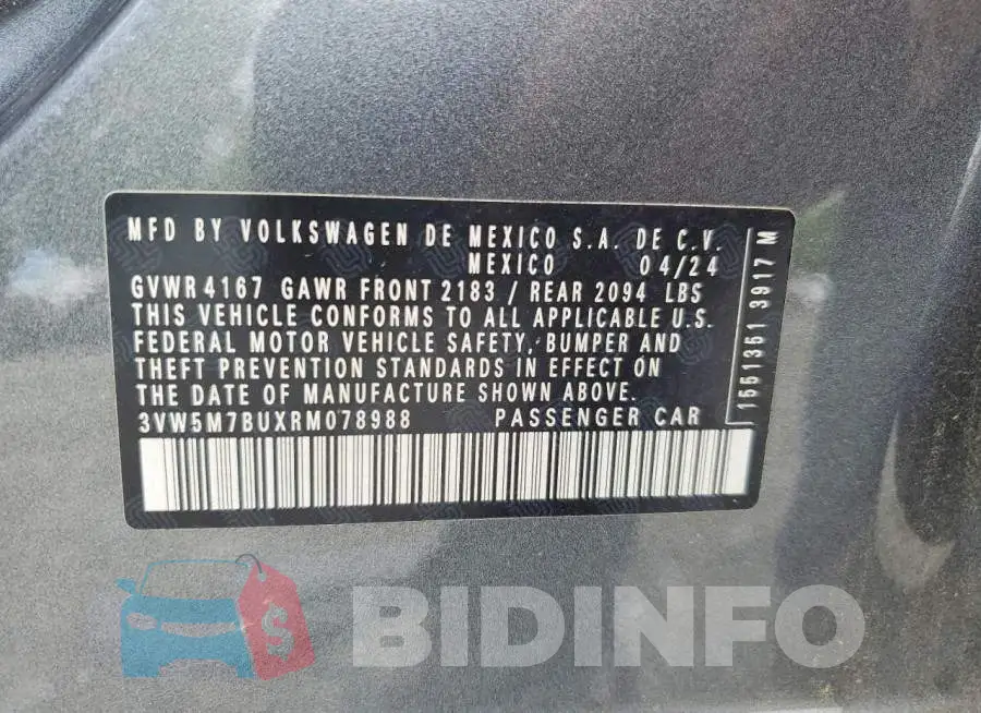 3VW5M7BUXRM078988 Photo# 12