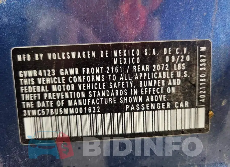 3VWC57BU5MM001622 Photo# 12