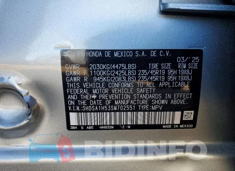 3HDSA1H53SM702551 Photo# 12