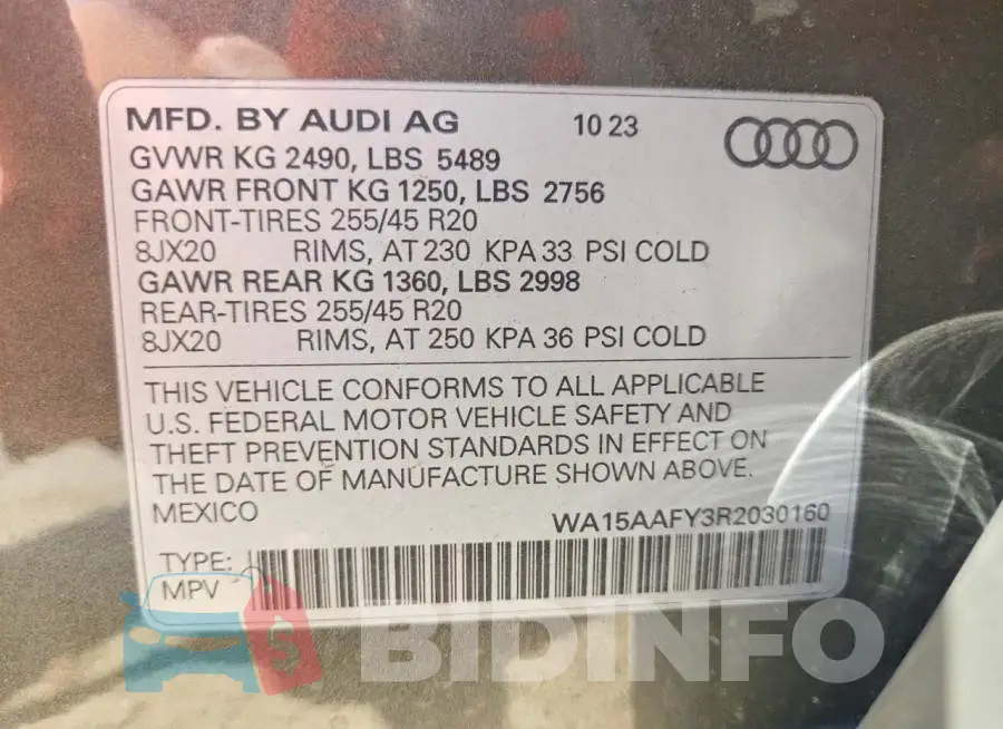 WA15AAFY3R2030160 Photo# 14