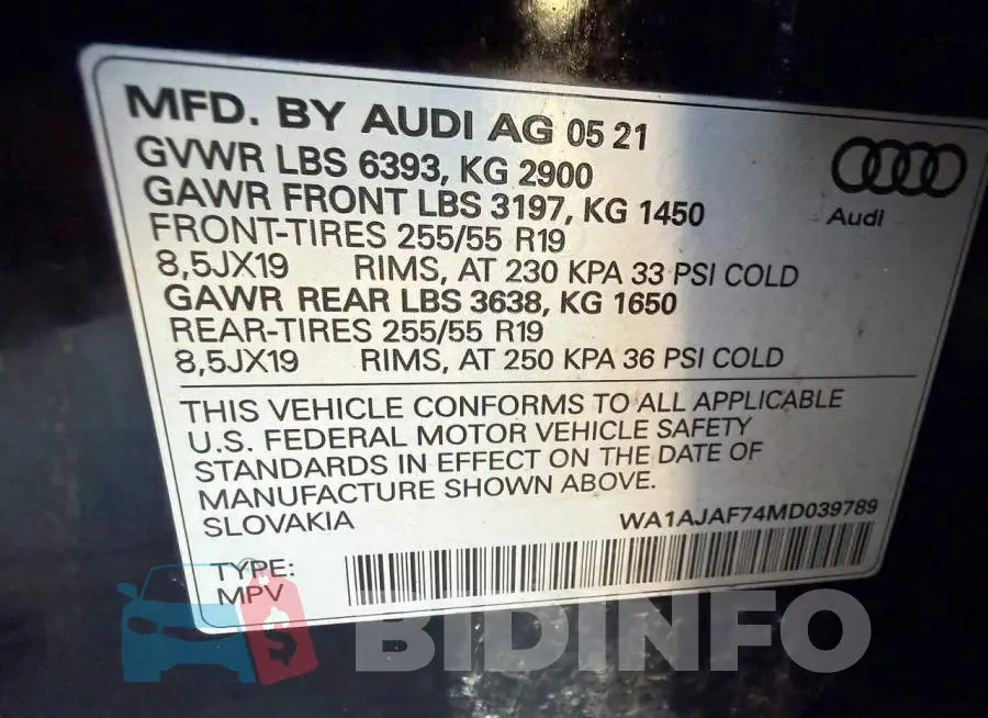 WA1AJAF74MD039789 Photo# 12