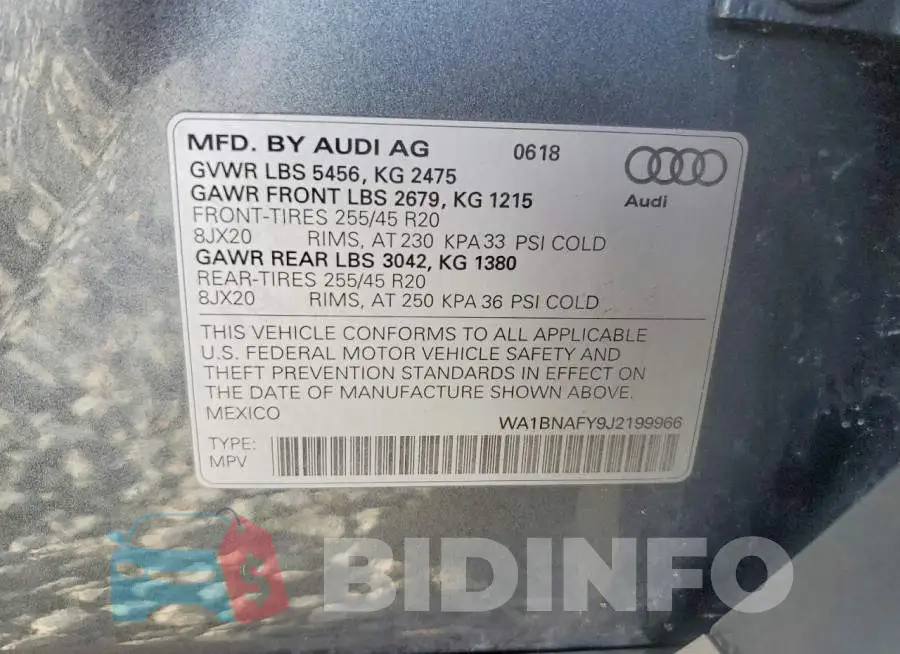 WA1BNAFY9J2199966 Photo# 12