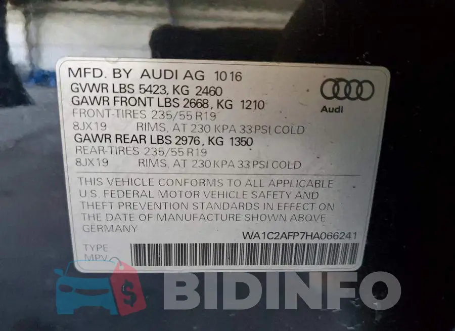WA1C2AFP7HA066241 Photo# 14