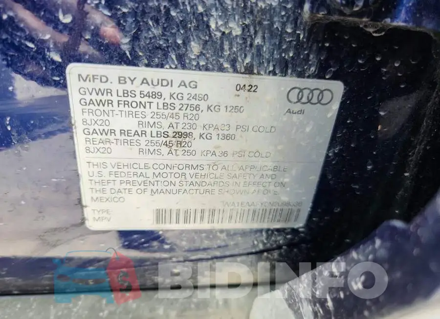 WA1EAAFY0N2098636 Photo# 13