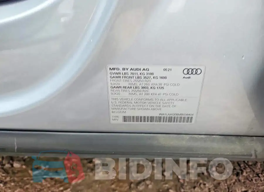 WA1LAAGE6MB038404 Photo# 14