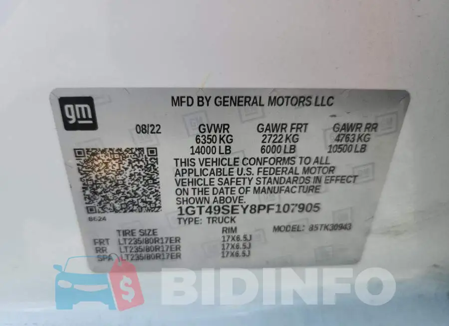 1GT49SEY8PF107905 Photo# 12