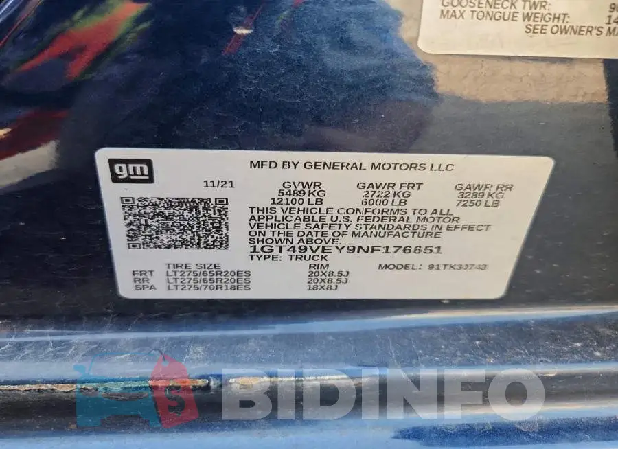1GT49VEY9NF176651 Photo# 12