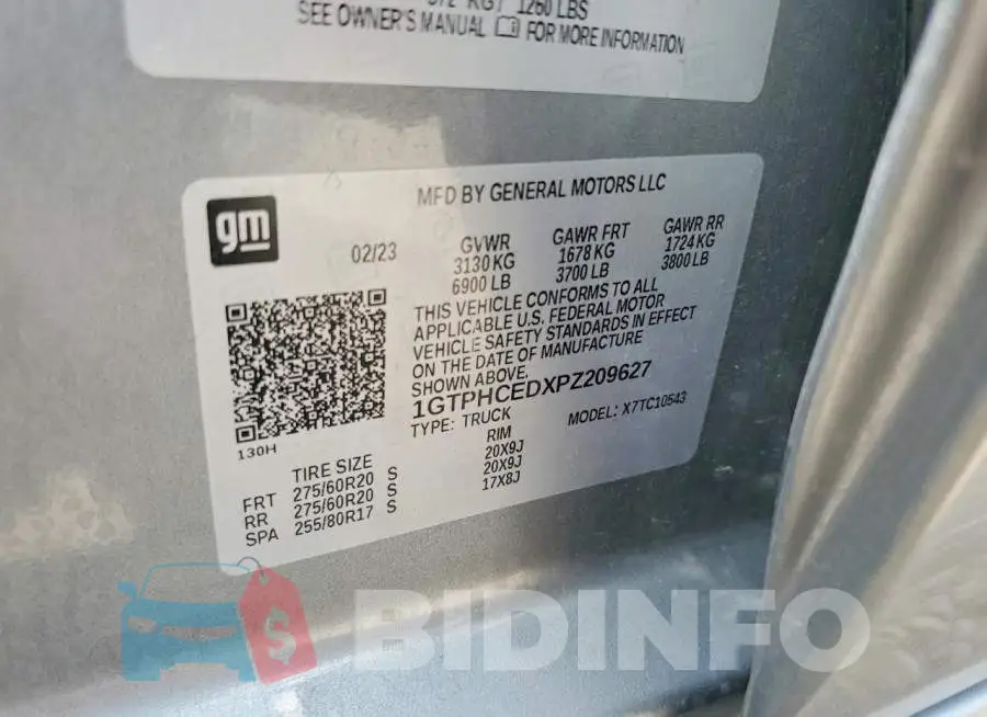 1GTPHCEDXPZ209627 Photo# 12