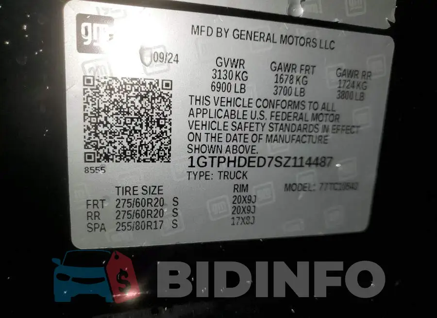 1GTPHDED7SZ114487 Photo# 12