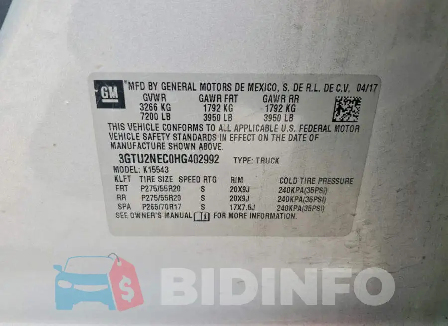 3GTU2NEC0HG402992 Photo# 12